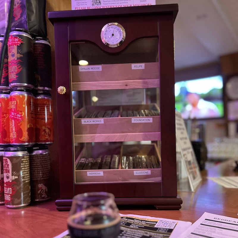 Buy and smoke cigars at Redbeard Brewery